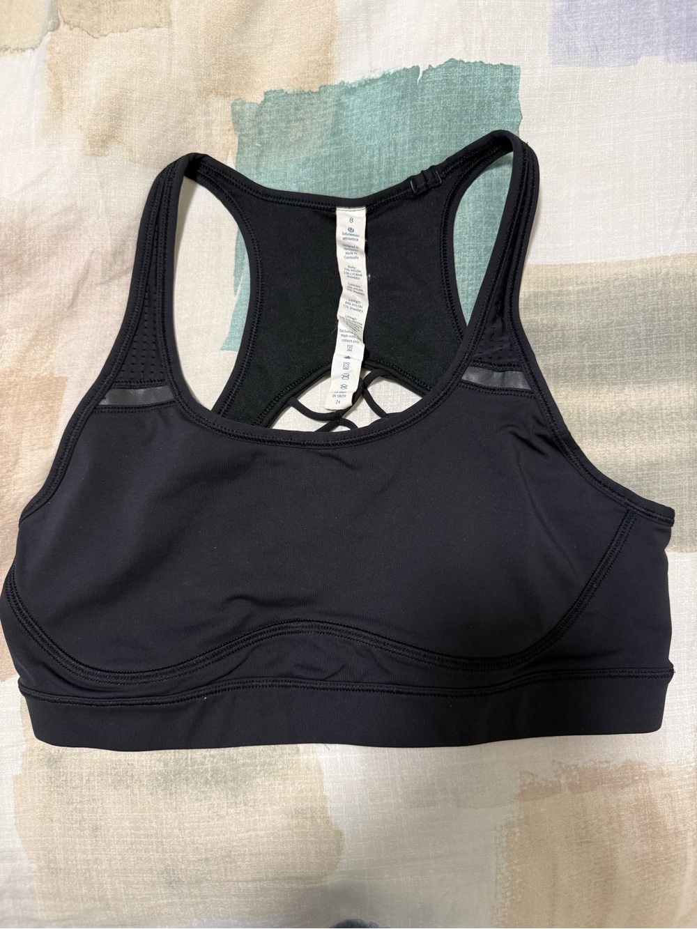 lululemon athletica Black Racerback Strappy Sports Bra